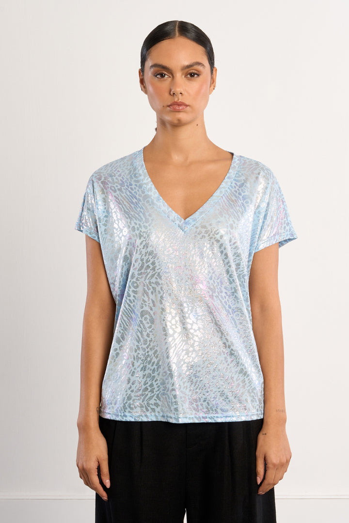 Lili Sidonio Sky Blue Knitted Tee
