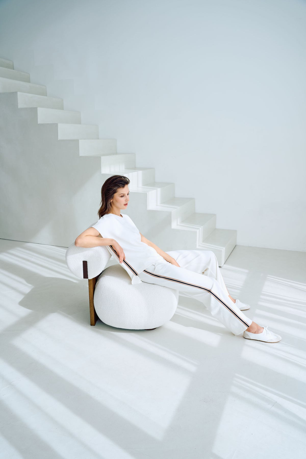 Tuzzi White Sports Luxe Trousers