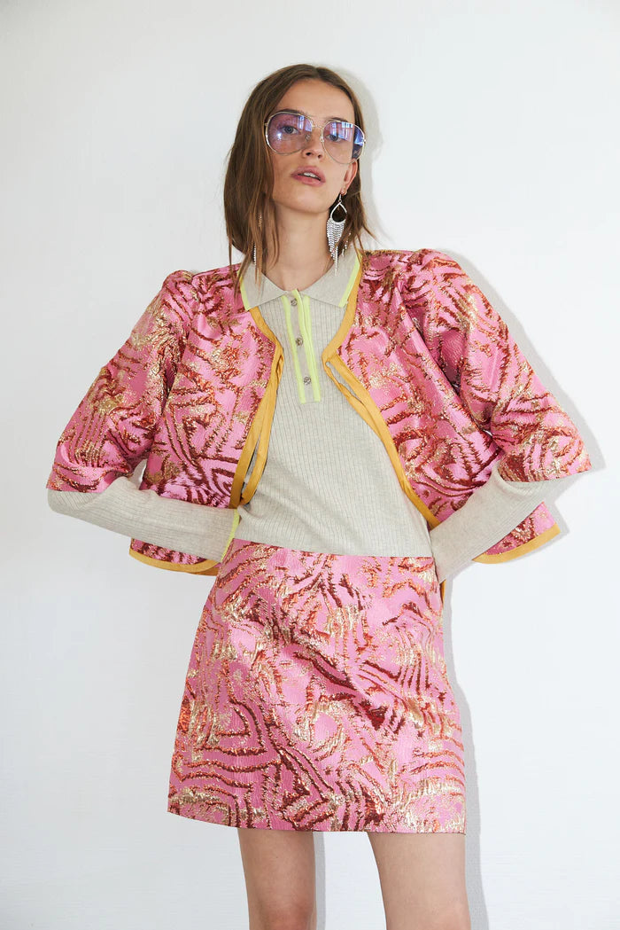 Lollys Laundry Pink Trine Short Jacket 3/4 Length