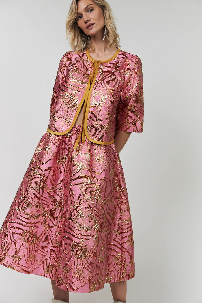 Lollys Laundry Pink Trine Short Jacket 3/4 Length