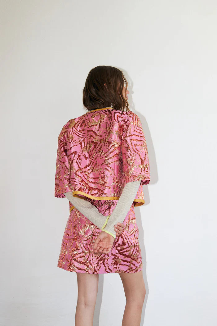 Lollys Laundry Pink Trine Short Jacket 3/4 Length