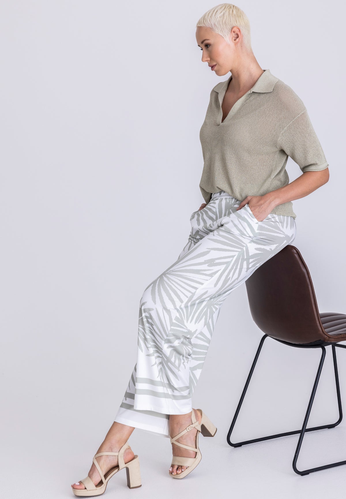 Tuzzi Aloe There Wide Leg Pants