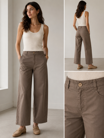 Tuzzi Brown Wide Leg Pants