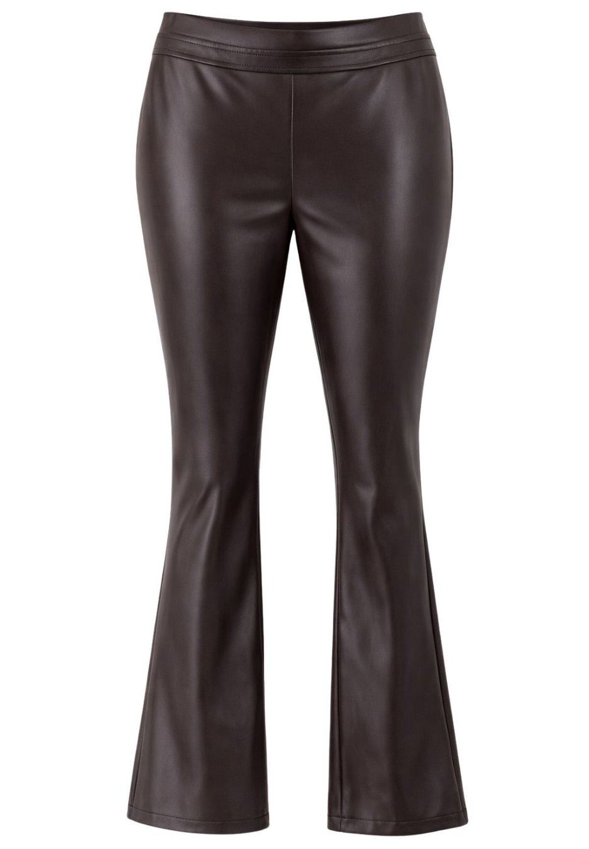 Tuzzi Chocolate Bite Flared Faux Leather Pantsb