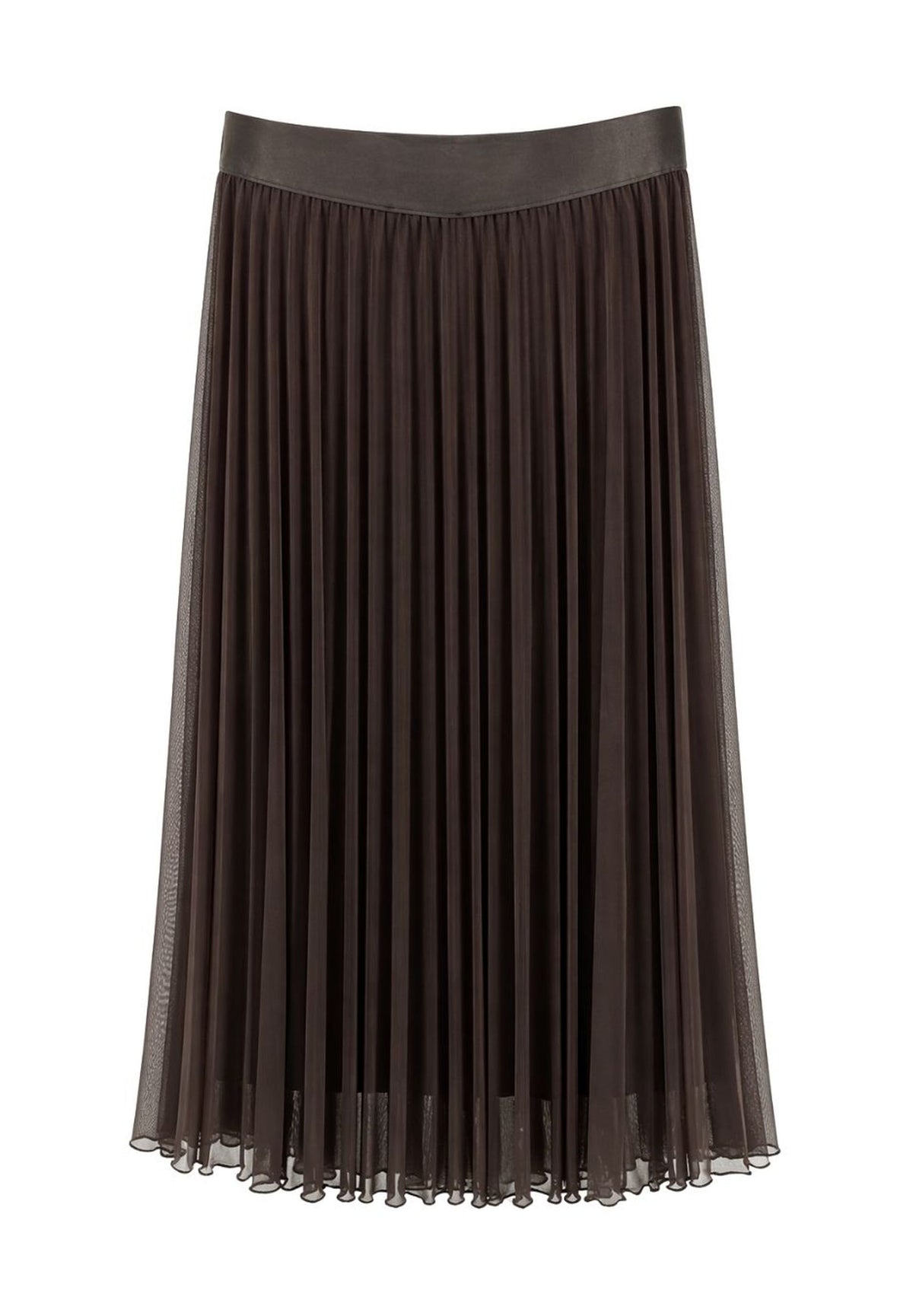 Tuzzi Chocolate Plisse Rock Skirt