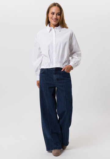 Tuzzi Cropped-Style White Shirt