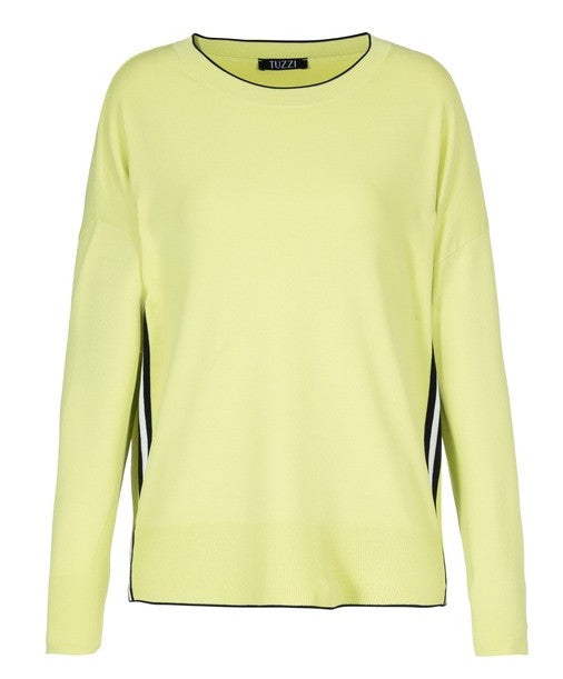 Tuzzi Fine Knit Lime Sweater
