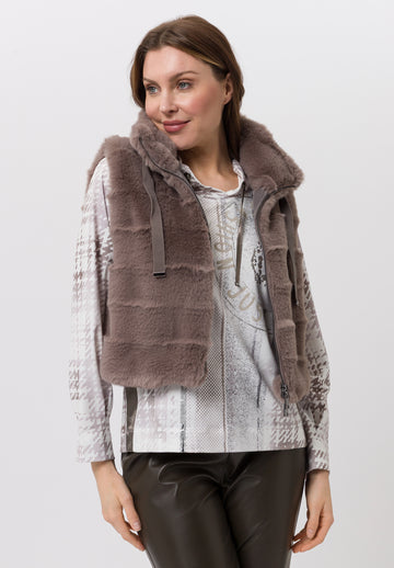Tuzzi Moka Sleeveless Faux Fur Gillet