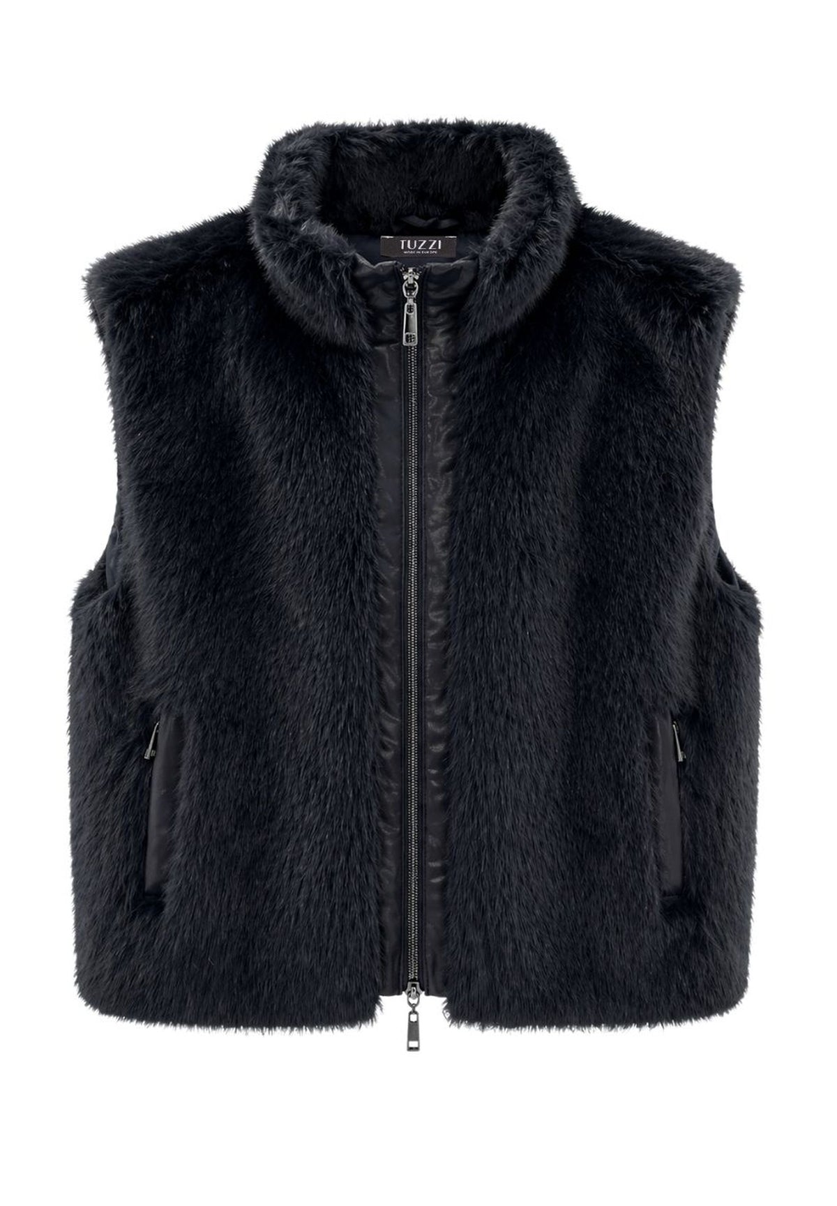 Tuzzi Nordic Dune Faux Fur Midnight Blue Waistcoat