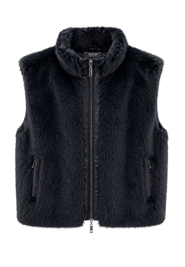Tuzzi Nordic Dune Faux Fur Midnight Blue Waistcoat