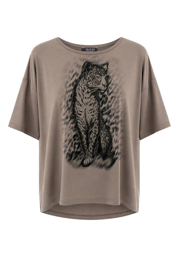 Tuzzi Quiet Wild Leopard Print T-Shirt