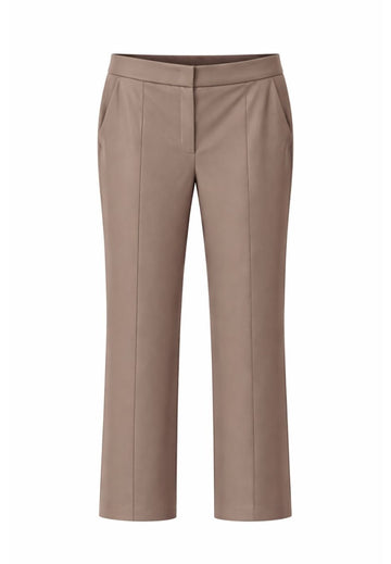 Tuzzi Quiet Wild Taupe Faux Leather Trousers
