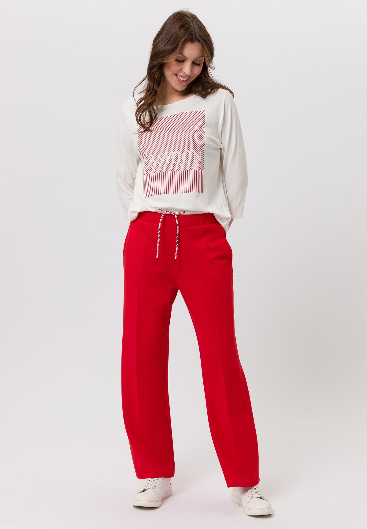 Tuzzi Radiant Red Elasticated Trousers