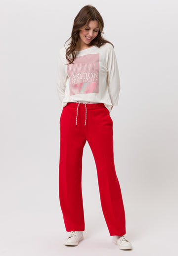 Tuzzi Radiant Red Elasticated Trousers