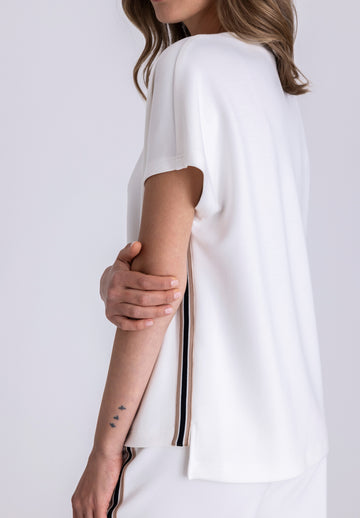 Tuzzi Round Neck Shirt With Side Accent