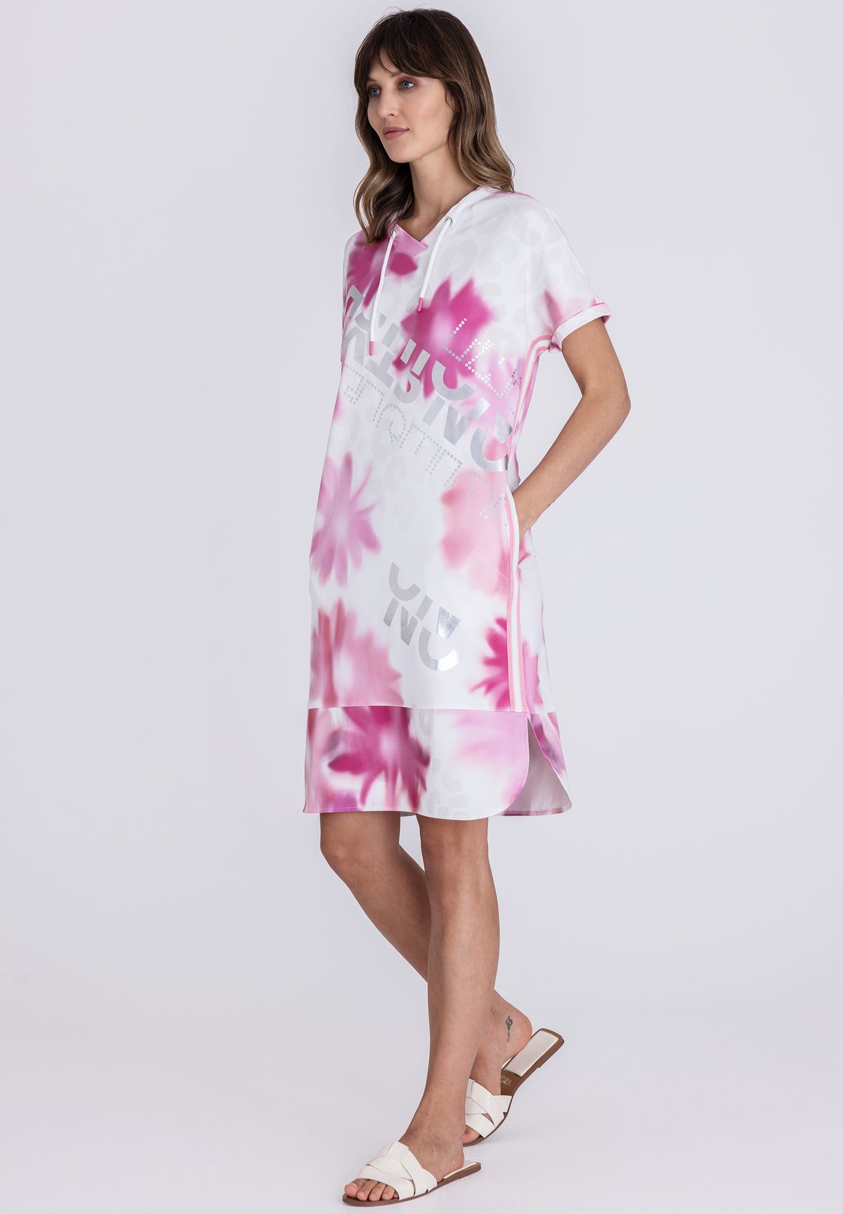 Tuzzi Sporty Chic Pink Floral Dress