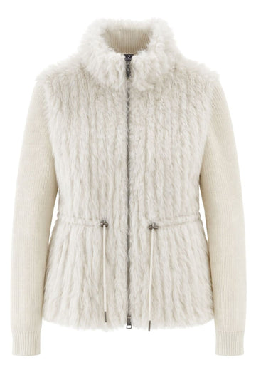Tuzzi Stay Warm & Cosy Cream Faux Fur Jacket