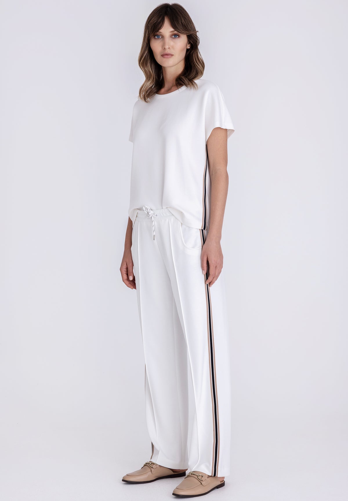 Tuzzi White Sports Luxe Trousers