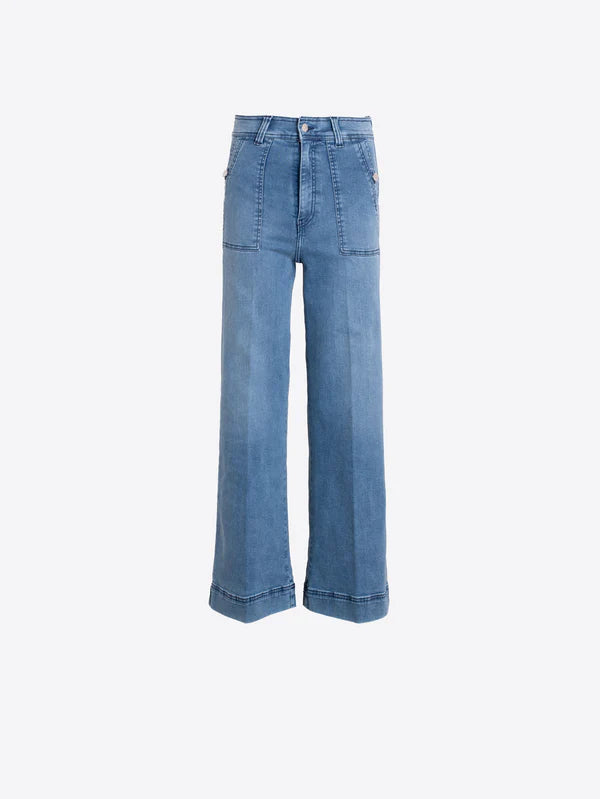 Vilagallo Blue Straight Leg Jeans