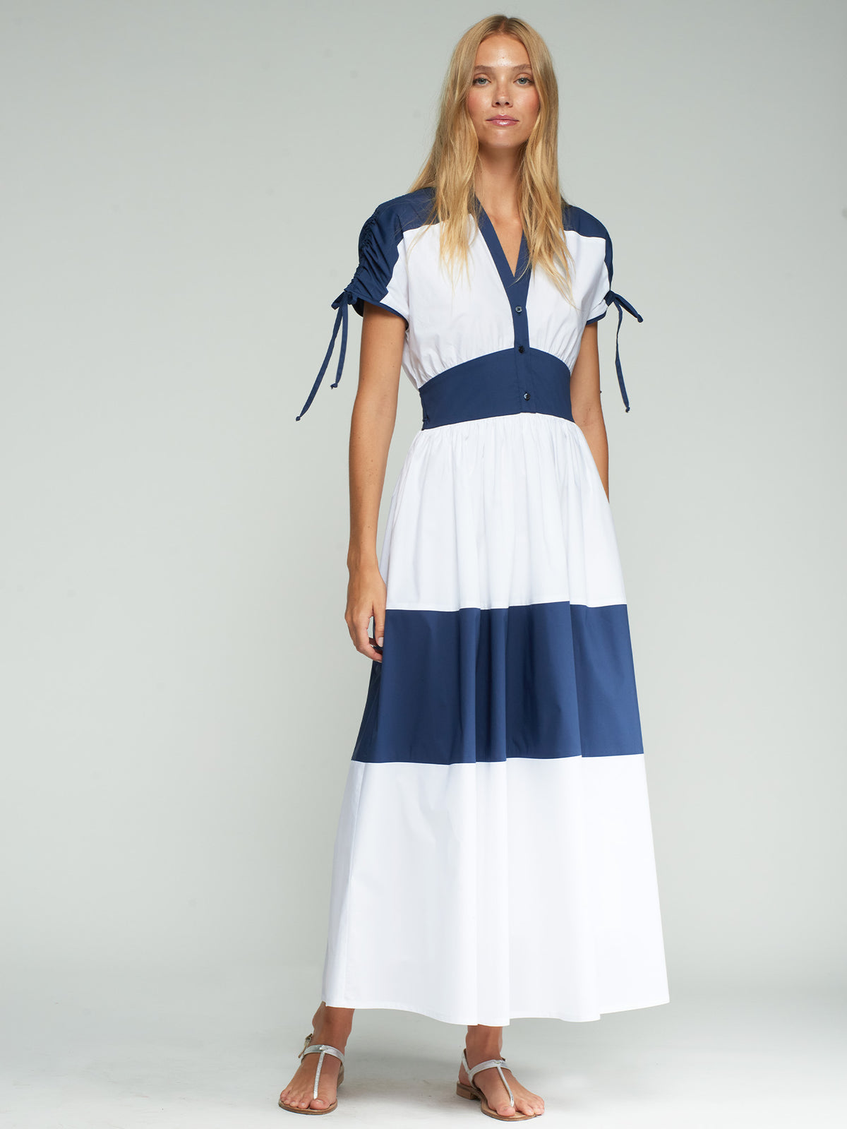 Vilagallo Colour-Block Maxi Dress