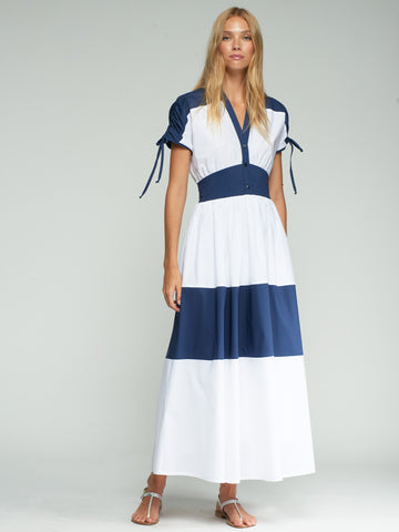 Vilagallo Colour-Block Maxi Dress