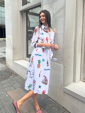 Vilagallo Dress Camisero Lazo Formentera