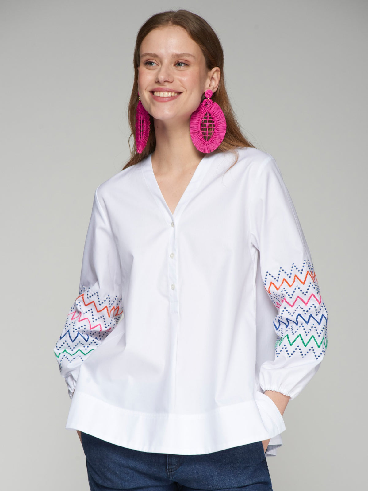 Vilagallo Ebba Blanco Twill Shirt