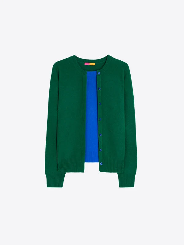 Vilagallo Layer Wool Jumper - Green &amp; Blue
