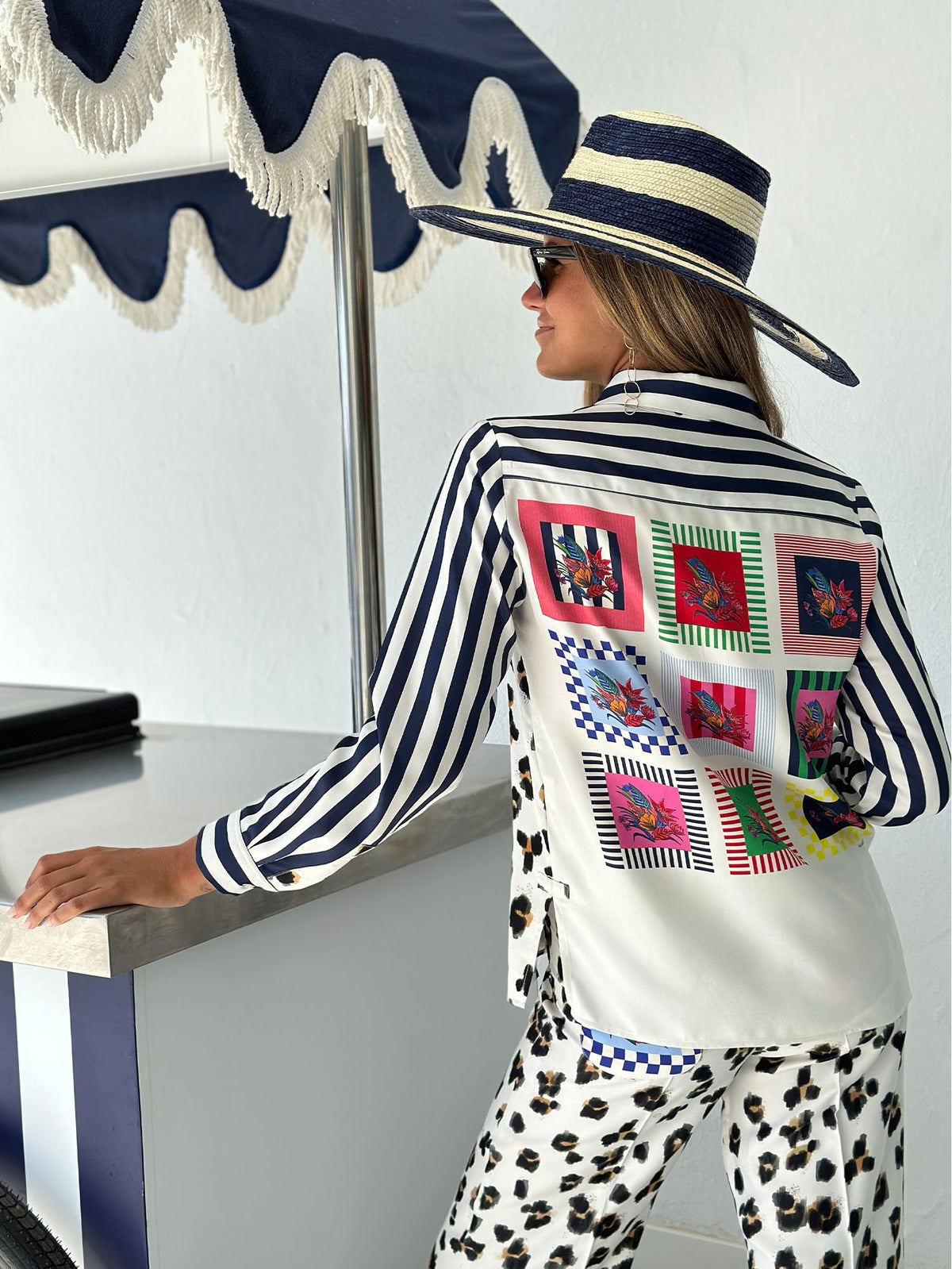 Vilagallo Leopard Flores Shirt