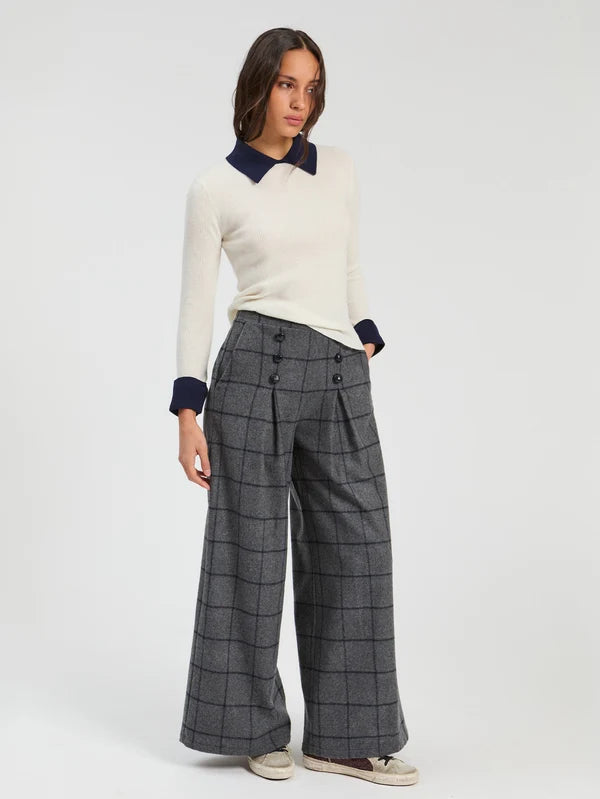 Vilagallo Maya Gris Check Trousers