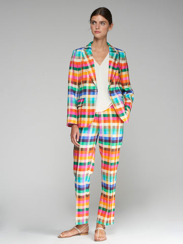 Vilagallo Multi Coloured Check Blazer