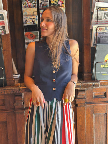 Vilagallo Navy Blue Vest