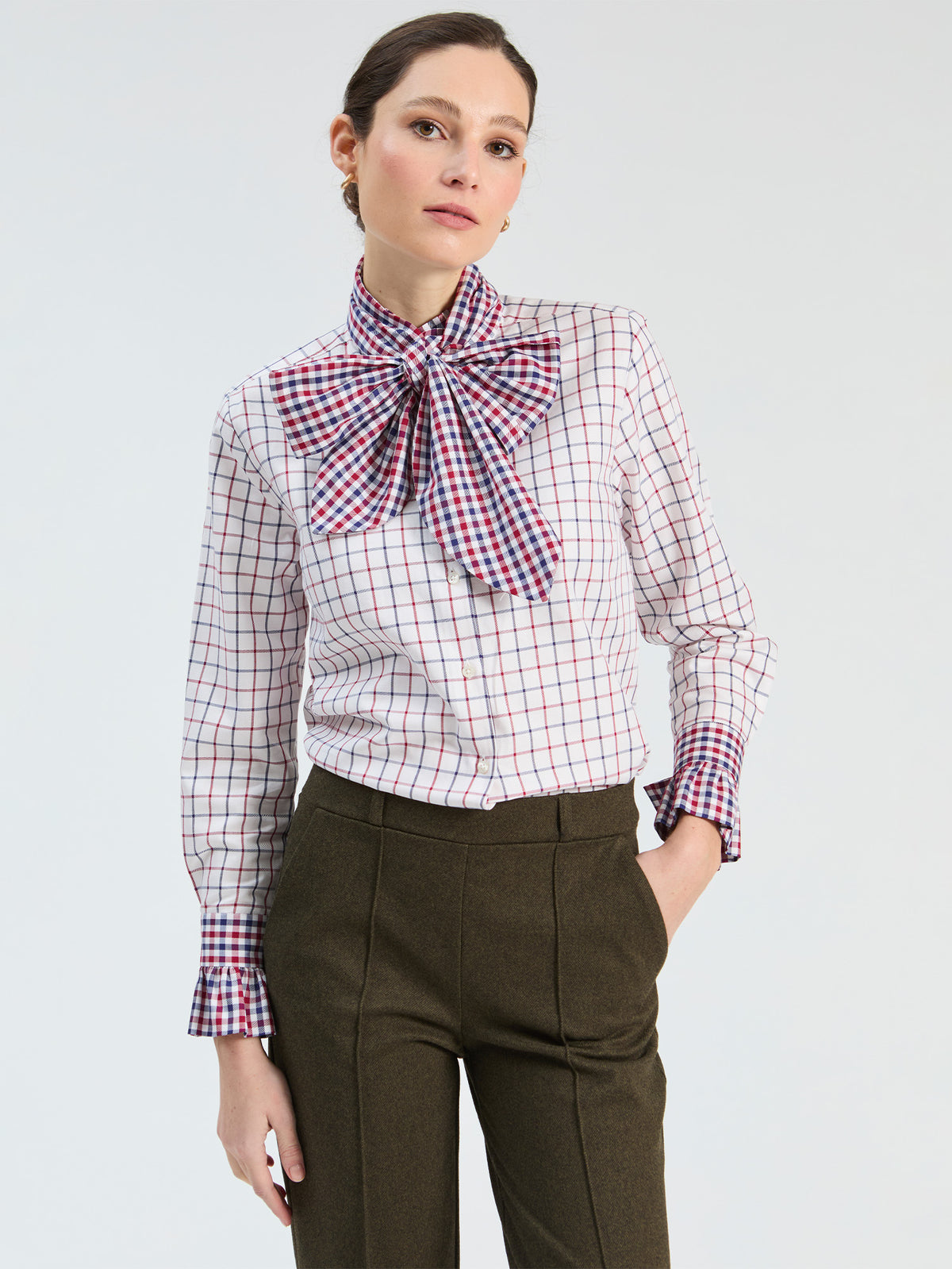 Vilagallo Niki Bi Colour Plaid Shirt