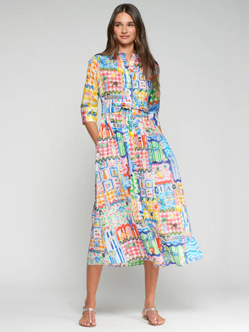 Vilagallo Printed Caprii Dress