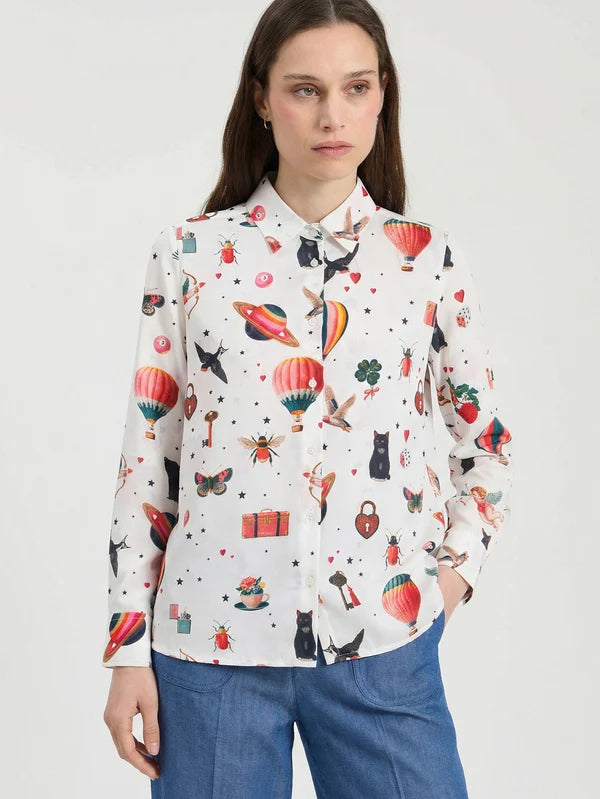 Vilagallo Silk Cupid Isa Blouse