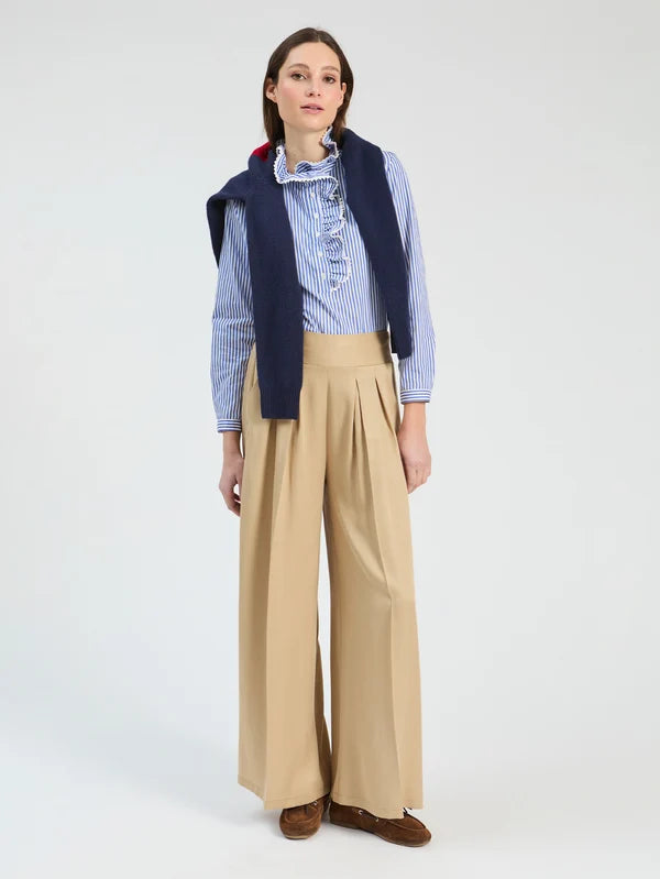 Vilagallo Teal Striped Shirt