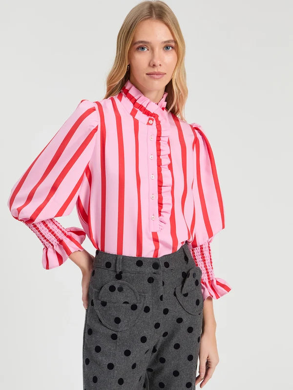 Vilagallo Volantes Rosa Blouse