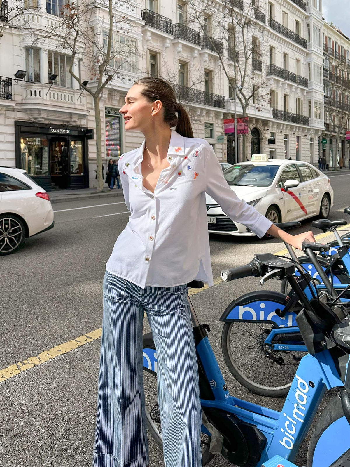 Vilagallo White Embroidered Shirt