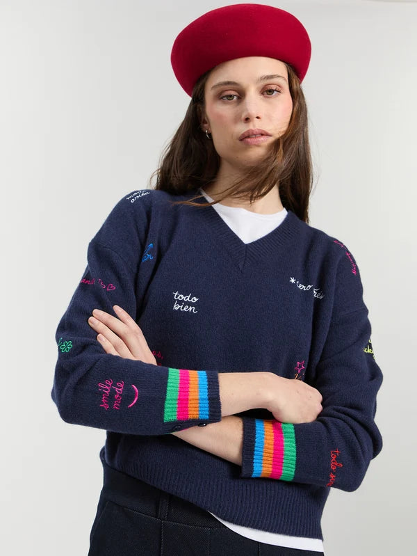 Vilagallo Words Jersey Jumper