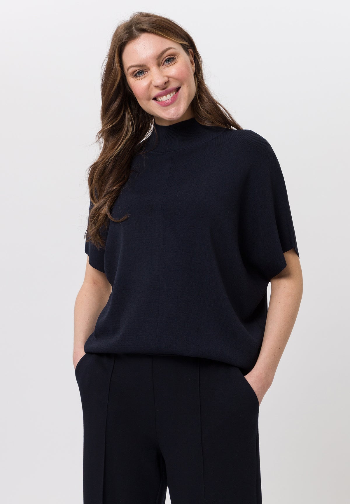 Tuzzi Navy Short Sleeved Jumper