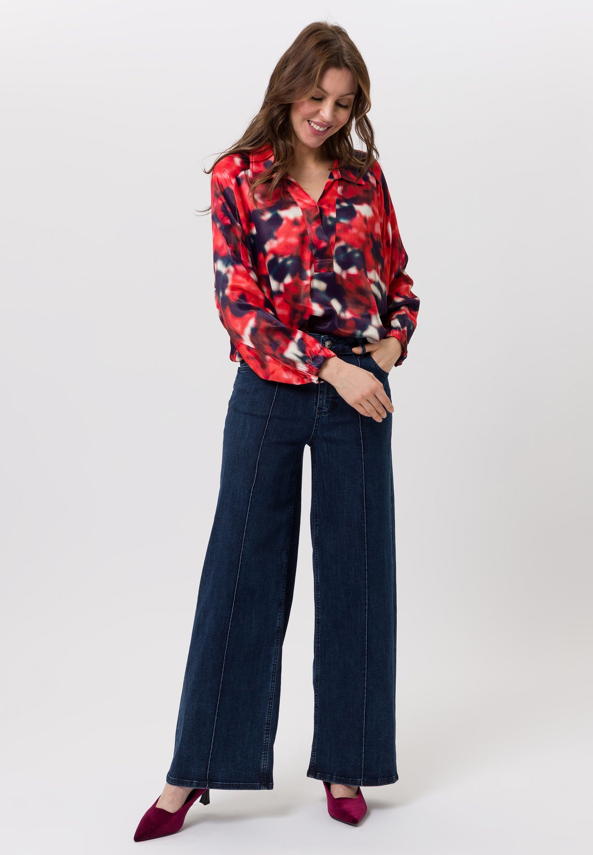 Tuzzi Abstract Red Shirt 