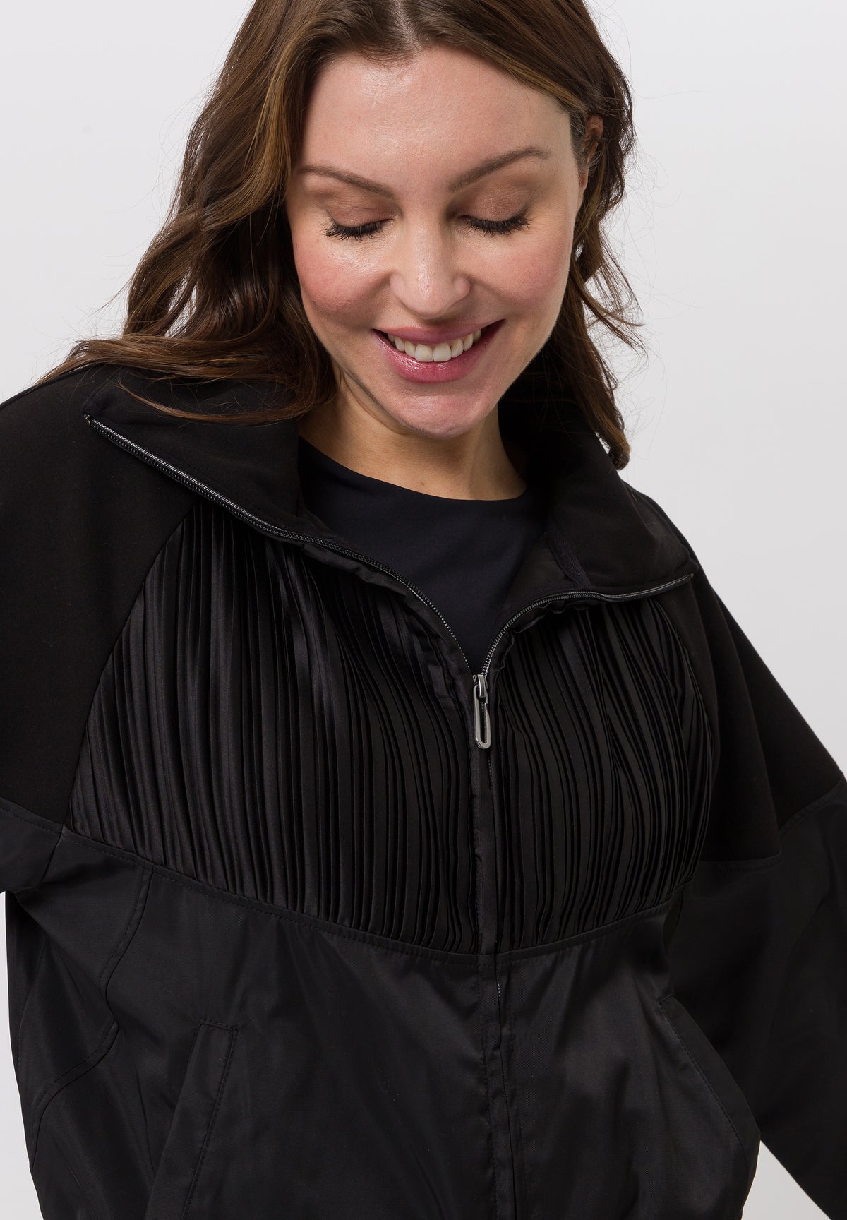 Tuzzi 2-Way Zipper Black Jacket