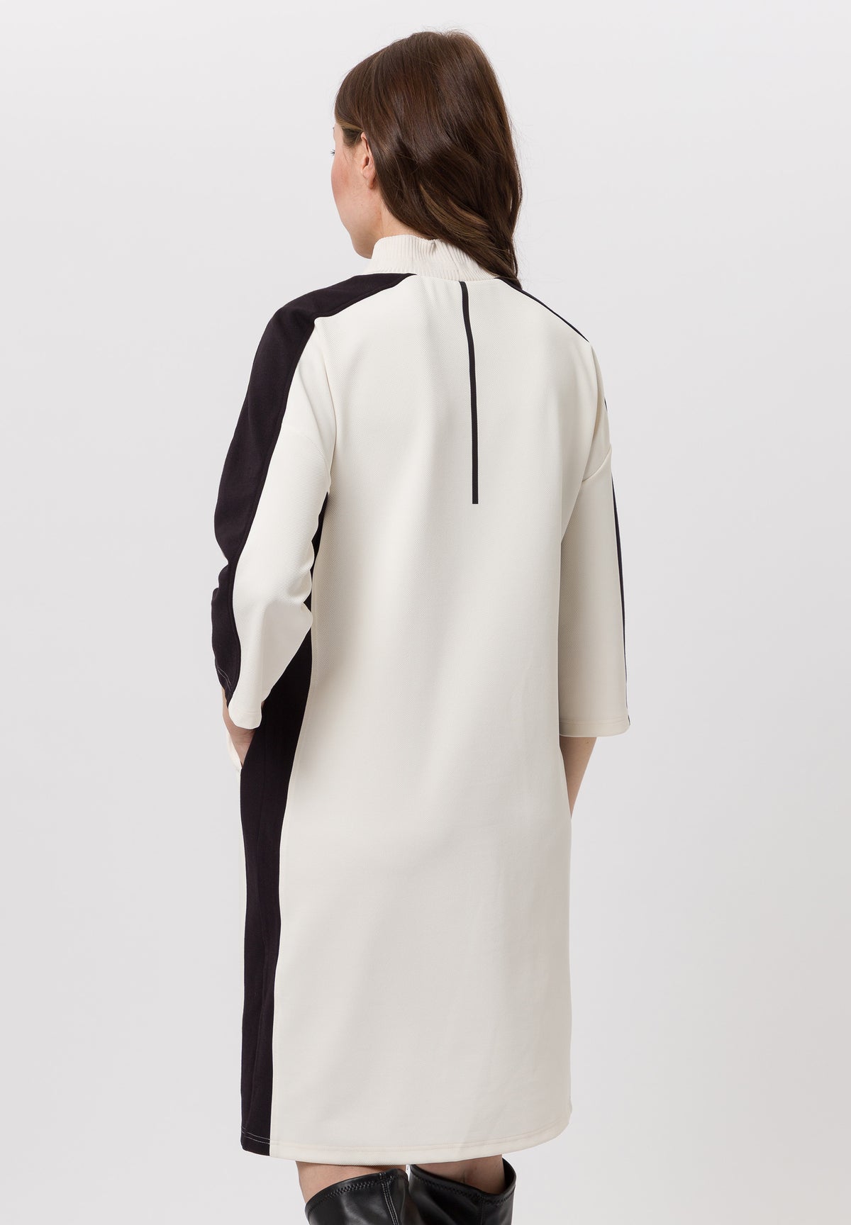 Tuzzi Cream Contrast Midi Dress