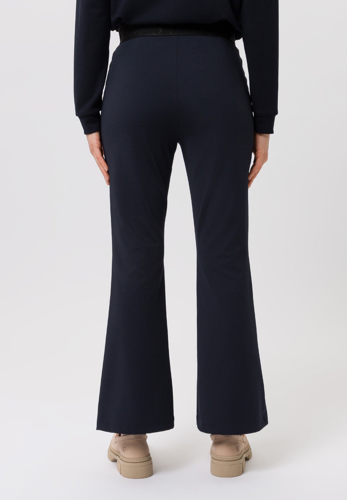 Tuzzi Navy Flared Trousers