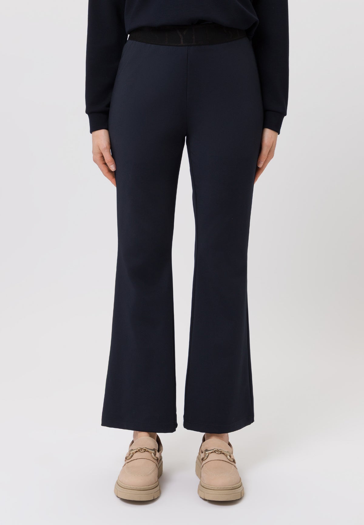 Tuzzi Navy Flared Trousers