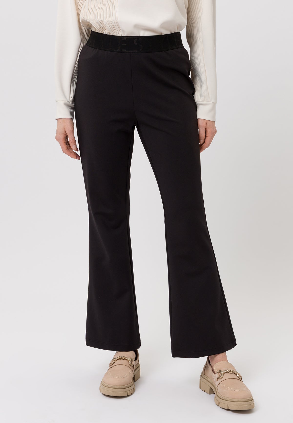 Tuzzi Black Flared Trousers