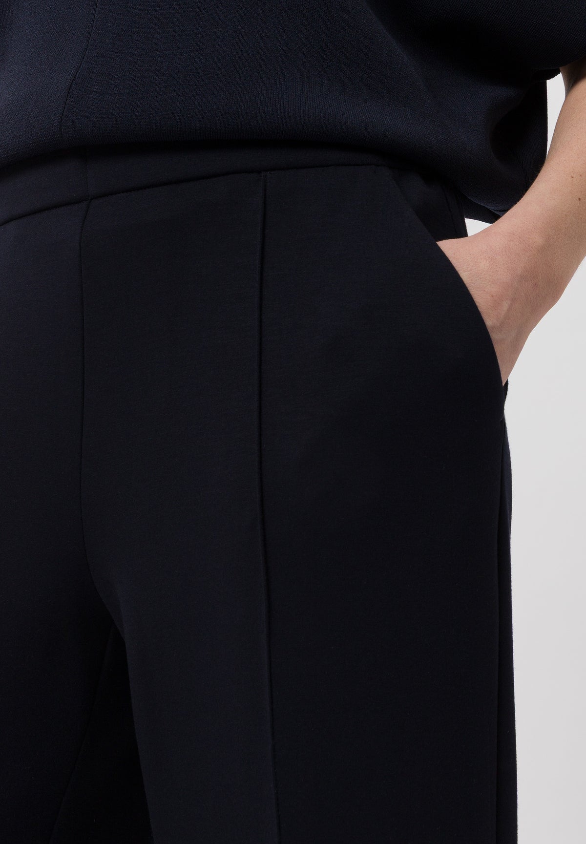 Tuzzi Wide Leg Navy Trousers