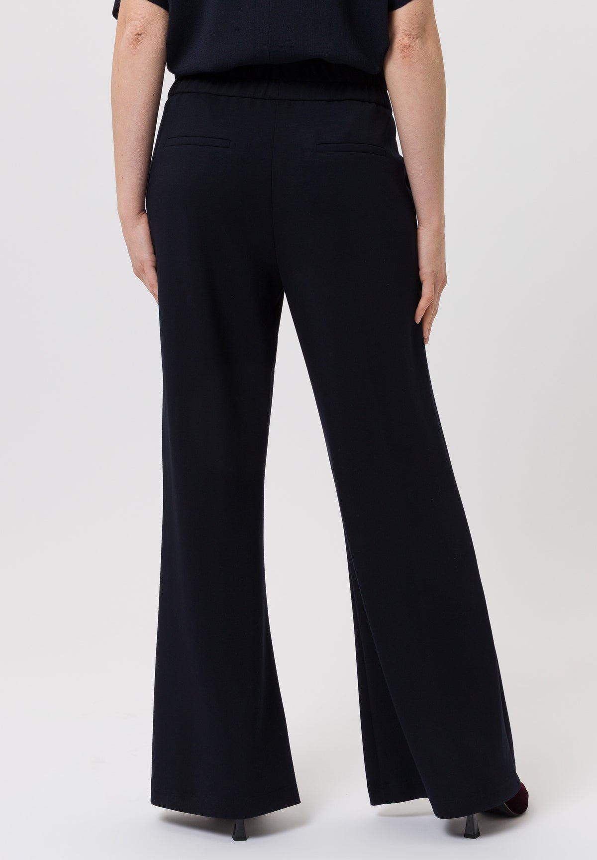 Tuzzi Wide Leg Navy Trousers
