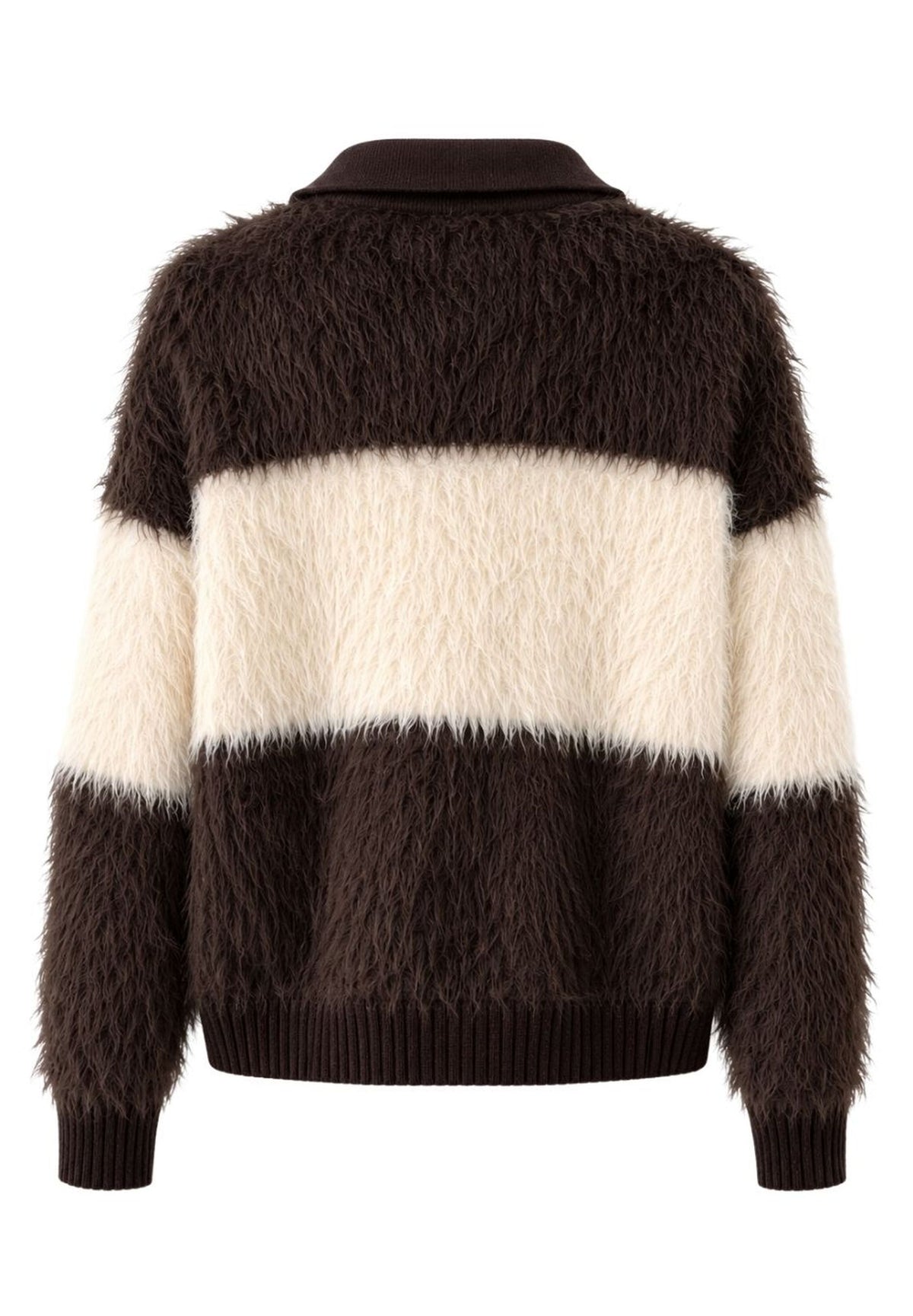 Tuzzi Chocolate Bite Striped Fluffy Pullover