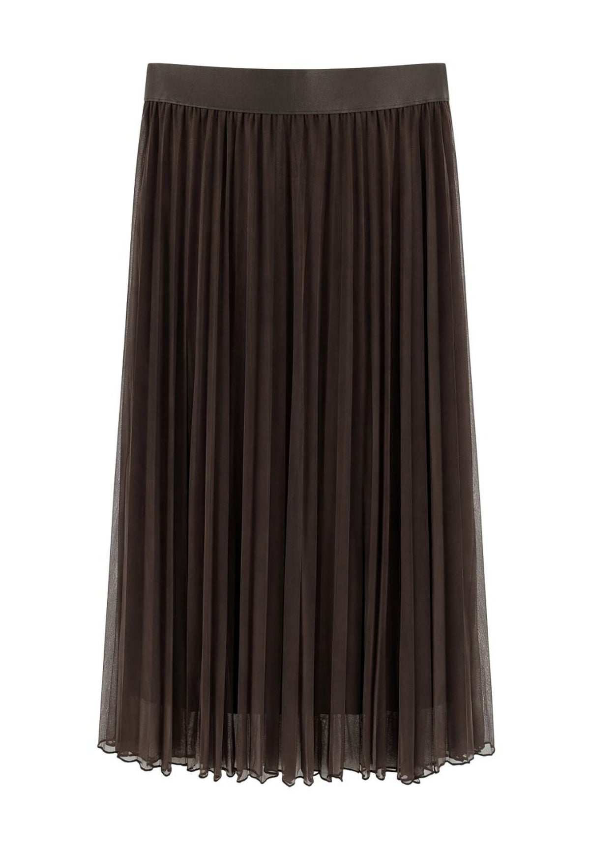 Tuzzi Chocolate Plisse Rock Skirt